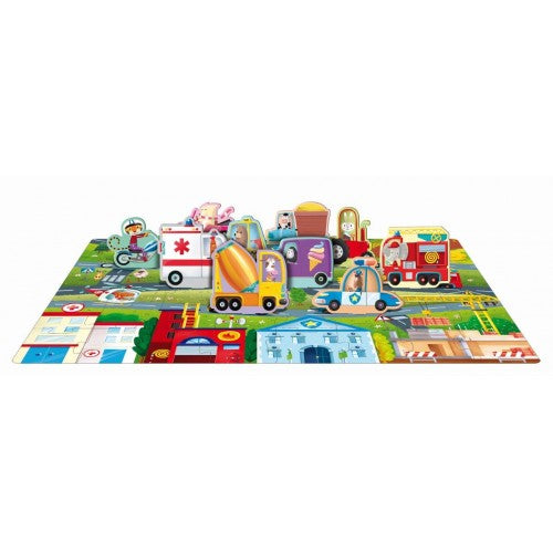 Vehicles Puzzle & Book Set: Learn Shapes Vehicles